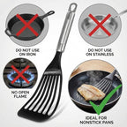 KSENDALO Fish Spatula for Nonstick Pans 2-Pack - Image 6