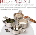Bellemain One-Piece Stainless Steel Measuring Cups Set of 6 – Nesting Metal - Image 6