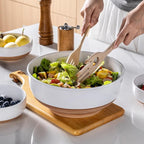 AmorArc 9.8’’ Extra Large Ceramic Salad Bowls, 90 OZ Serving Bowls Set of 2 - Image 4