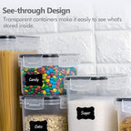 CHEFSTORY Airtight Food Storage Containers Set, Sugar and Cereal, Plastic Dry - Image 8