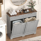 Double 10 Gallon Tilt Out Trash Can Cabinet - Image 7
