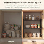 Set of 2 Cabinet Organizers 12.6''W 44 LBS Load Capacity Heavy Duty Kitchen - Image 4