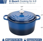 VORRINGARD Enameled Cast Iron Dutch Oven Pot - Image 2