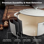 Zulay Kitchen 5 Quart Enameled Cast Iron Dutch Oven Pot - Image 5