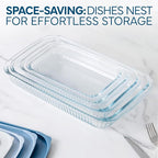 COOK WITH COLOR 8-Piece Deep Glass Baking Dish Set with Plastic Lids – - Image 3