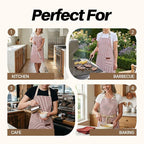 2Pack Adjustable Kitchen Apron for Women Men - Image 7