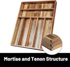 KITEISCAT Acacia Wood Silverware Organizer, Kitchen Utensil Drawer Organizer - Image 3
