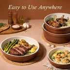 CAROTE 22Pcs Ceramic Cookware Set, Pots and Pans Set Non Stick Removable Handles - Image 2