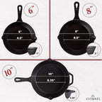 Cuisinel Cast Iron Skillets Set - Image 3