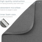 S&T INC. Dish Drying Mat 2 Pack, 16” x 18”, Absorbent Microfiber Kitchen - Image 3