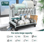 B-Land Dish Drying Rack, 2 Tier Dish Racks - Image 2