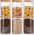 50oz Glass Food Storage Jars Set of 6, Glass Storage Containers Clear Glass by Liuruiyu