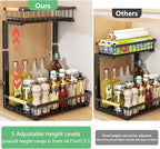 Merrylun Under Sink Organizers, 5 Adjustable Height，Metal Pull Out Under Sink - Image 4