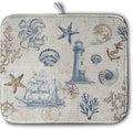Nautical Coastal Dish Drying Mat by Kwlegh