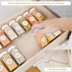 Yieach 8 Pack Adjustable Narrow In Drawer Spice Organizer - Image 9