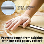 Zulay Kitchen 15.9 inch Professional Stainless Steel Rolling Pin - Image 7