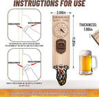 Magnetic Bottle Openers with Catcher, Wall Mounted Wooden Beer Bottle Opener - Image 3
