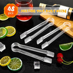 Nuogo 48 Pcs Plastic Buffet Serving Tongs 6.3 Inch One-off Clear Kitchen Tongs - Image 5