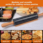 18.5 inches Marble Rolling Pin, Large Non-Stick Dough Roller, - Image 5