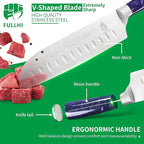 FULLHI Knife Set with Magnetic Knife Block Holder, German Stainless Steel chef - Image 3
