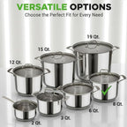NutriChef 8-Quart Stainless Steel Stock Pot - Image 6