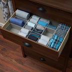 Household Essentials Grey 728-1 Deep 9 Section Drawer Organizer Box - Image 4