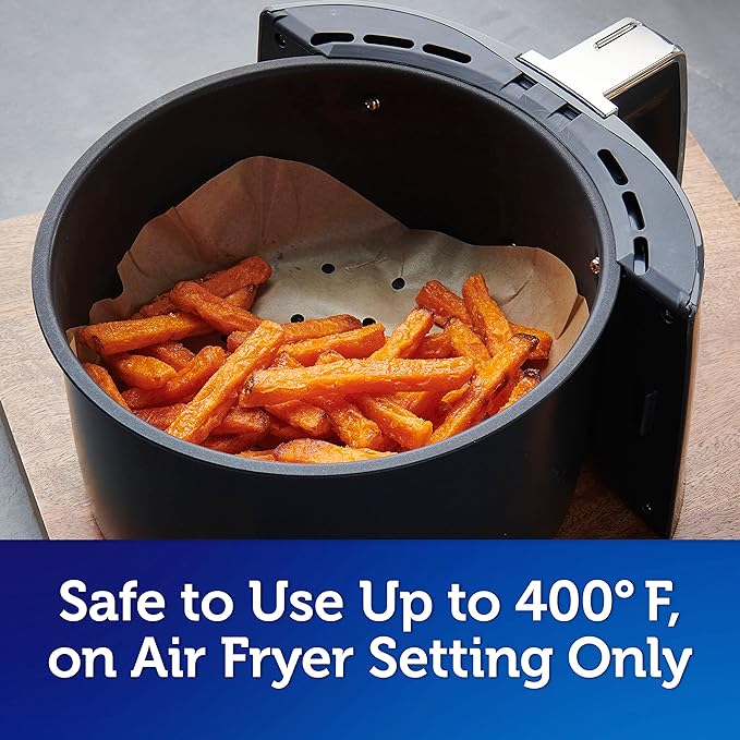 Reynolds Kitchens Air Fryer Liners Disposable, Unbleached Parchment Paper Sheets - Image 8