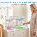 Vtopmart 10 Pack Baby Bottle Organizer Set, Stackable Storage Drawers Ideal - Image 5