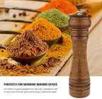 Pepper Grinder - 8 inch Pepper Mill Oak Wooden Pepper Mill Grinder Refillable - Image 3