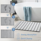 AWW Foldable Stone Bath Mat, Quick Dry Diatomaceous Earth Bath Mat - Image 2