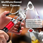 IPOW Wine Opener, Zinc Alloy Wine Bottle Opener, Wing Corkscrew Heavy Duty - Image 3