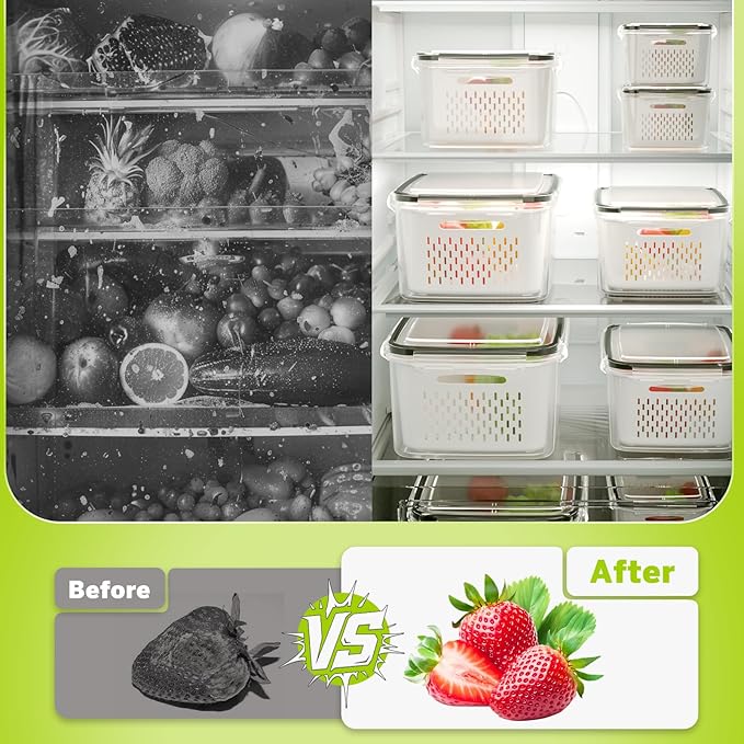 HOMETALL 6 PCS Fruit Storage Containers - Image 4
