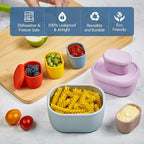 ISSEVE 12Pcs/Set Nesting Silicone Food Storage Containers - Image 8