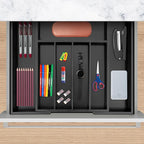 VaeFae Bamboo Drawer Organizer, Expandable Silverware Drawer Organizer - Image 6