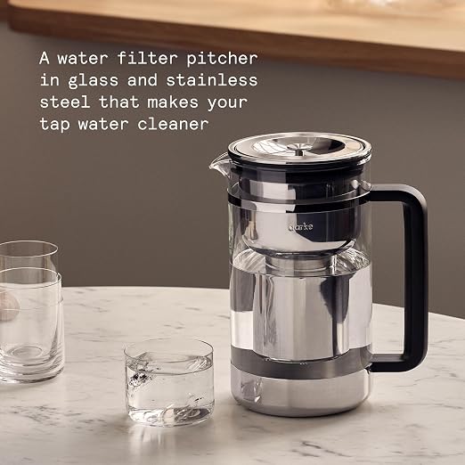 Aarke Purifier Large Glass Pitcher Bundle w/Steel Filter, 3 Enriched + 1 Pure - Image 2