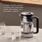 Aarke Purifier Large Glass Pitcher Bundle w/Steel Filter, 4 Pure Refill Granules - Image 2