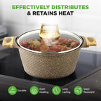 Nutrichef 22-Piece Marble Non-Stick Cookware and Bakeware Set - Image 4
