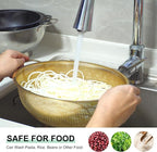 3PCS Three Colors Mix Colander Set, 3QT Black & 4QT Silver & 5QT Gold, - Image 6