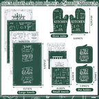 12 Pcs Farmhouse Kitchen Decor and Accessories Sets 4 Green Kitchen Towels 4 - Image 3