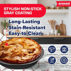 Baking Set – 10 Piece – Deluxe Non Stick Black Coating Inside and Outside – - Image 4