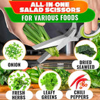 Herb Scissors with 5 Blades and Cover – Stainless Steel Herb Cutter with - Image 6