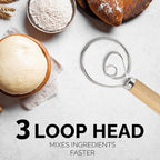 Zulay Kitchen 13-Inch Danish Dough Whisk - Image 4