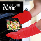 BPA-Free Silicone Oven Mitts Ultra Heat Resistant up to 500°F - Image 5
