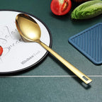 Berglander Gold Cooking Spoon, Stainless Steel Solid Serving Spoon Titanium - Image 3