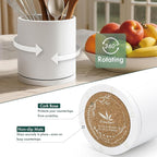 D'vine Dev 360° Rotating Utensil Holder – 7.2" Kitchen Utensil Crock - Image 4