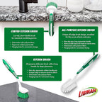 Libman Green & White Cleaning Brush Kit, 3-Piece Set, All-Purpose Brushes - Image 5