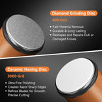 Rolling Knife Sharpener, Diamond & Ceramic Disc, 15° & 20° Magnetic Angle - Image 5