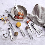9PCS Measuring Spoons Set Stainless 1 tbsp, 1/2 tbsp, and 1-1/16tsp Steel - Image 7