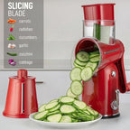 Zulay Kitchen Rotary Cheese Grater 5 Blade Cheese Shredder - Image 5