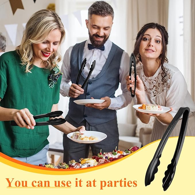 Tessco for you 100 Pcs Plastic Tongs for Serving Bulk, 9 Inch Plastic - Image 7